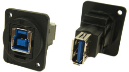 CP30206NX, USB Adapter in XLR Housing 1 x USB 3.0 B, 1 x USB 3.0 A, Cliff