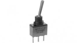 M2T12SA5W03, Miniature Toggle Switch, On-On, Soldering Pins, Straight, NKK Switches (NIKKAI, Nihon)