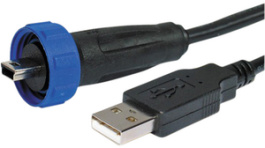 PX0441/2M00, USB Connector, USB A/mini-USB B 2 m, Bulgin
