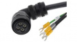 R88A-CAGD005SR-E Servo Motor Power Cable, without Brake, 5m, 400V, Angled Connector