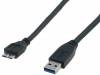 AK-112340 Кабель; USB 3.0; вилка USB A, вилка micro USB B; никелированные