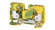 2490440000 Terminal Block, Push-In, 2 Poles, 10mm2, Green / Yellow