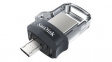 SDDD3-128G-G46 USB Stick, Ultra Dual Drive, 128GB, USB 3.0, Transparent