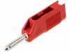 BSB20KRT, Вилка; "банан" 4мм; 30А; 60ВDC; красный; с гнездом 4 мм; 3мОм, Hirschmann