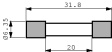 0034.3407 Предохранитель, 6,3 x 32 mm: 0.1 A медленного,FST