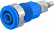 49.7043-23 Safety Socket diam.4mm Blue 32A 1kV Nickel-Plated