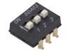 SDA03H1SBD, Переключатель: DIP-SWITCH; Кол-во секций: 3; ON-OFF; 0,025A/24ВDC, C & K