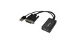 DVI2DP2 USB Powered Adapter, DVI-D 24+1-Pin Plug / DisplayPort Socket