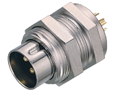 09 0077 00 03, Panel-mount plug Poles 3 4 A 125 VAC/VDC, Binder