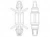8G818V42461 Дистанц PCB; полиамид 66; Дл: 14,3мм; защелка / защелка; UL94V-0