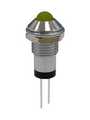 RND 210-00686, LED Indicator, Yellow, 8mm, 2.1VDC, PCB Pins, RND Components