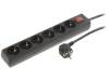 LPS202B Сетевой фильтр: защитный; Гнезда:6; 230ВAC; 16А; Цвет: черный; 1,5м