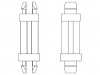 8G801V40248 Дистанц PCB; полиамид 66; Дл: 9,5мм; защелка / защелка; UL94V-2