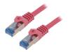 CQ4109S Patch cord; S/FTP; 6a; многопров; Cu; LSZH; фиолетовый; 15м