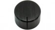 RND 210-00335 Aluminium Knob, black, 6.4 mm shaft