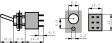 M2022LL4G01 Miniature Toggle Switch, On-None-On, Soldering Lugs