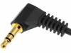 JACK3.5-SK Cable; gold plated; Jack 3.5mm 3 pin angled plug, wires; 0.8m