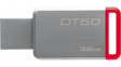 DT50/32GB USB-Stick DataTraveler 50 32 GB grey / red