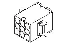 3191-06P/1909-2068, Plug housing, panel Poles 6, Molex