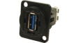 CP30205NMB Соединитель; гнездо USB A, с обеих сторон; FT; V: USB 3.0; металл