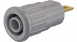23.3120-28 Safety Socket _4mm Grey 24A 1kV Gold-Plated
