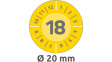 6941 Inspection Plate, 8 sheets/120 labels diam. 20 mm, Yellow