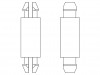 8G802V40489 Дистанц PCB; полиамид 66; Дл: 9,5мм; защелка / защелка; UL94V-2