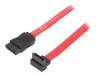 AK-400104-005-R, Кабель: SATA; SATA вилка, угловая вилка SATA; 500мм; красный, ASSMANN