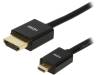 CH0048, Кабель; HDMI 1.4; вилка micro HDMI, вилка HDMI; 1,5м; черный, LOGILINK