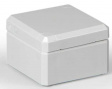 DABP050504G Cubo D 53 x 55 x 36 мм, глухая стенка, серая крышка, ABS, IP 66/67