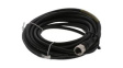 1200659520 Micro-Change (M12) Single-Ended Cordset with Knurled Hexnut 5 Poles Female to Pigtail 22 AWG Black TPU WSOR 5m
