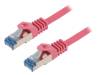 CQ4099S Patch cord; S/FTP; 6a; многопров; Cu; LSZH; фиолетовый; 10м