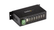 ST7200USBM Industrial USB Hub with ESD & Surge Protection, 7x USB A Socket/USB B Socket/Terminal Block - DC Power Jack