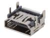 690-019-298-412, Разъем: HDMI; гнездо; PIN:19; позолота; Покрытие корпуса: лужение, Edac