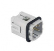 JKSM 04 male insert, 4 poles + PE