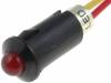 R9-73L-11-12RED Индикат.лампа: LED; выпуклый; 12ВDC; Отв: O8,2мм; IP40; полиамид