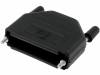 09670250424 D-Sub hood/top entry/Black thermoplastic/25/designed for screw locking