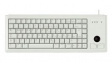 G84-4400LUBUS-0 Compact Keyboard with Built-In 500dpi Trackball, ML, US English/QWERTY, USB, Lig