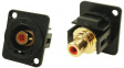 CP30232X XLR Feedthrough RCA Connector, Black