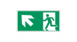 138885 Safety Sign, Emergency Exit, Rectangular, White on Green, Polyester, 1pcs