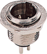 TB3M, Mini xlr, receptacle, 3 poles Tini-Q-G / TB soldering connection nickel - plated, Switchcraft