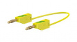 28.0073-07520 Test Lead, Green / Yellow, 750mm, Brass