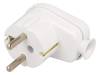 W-10133, Разъем: питания AC; вилка; "папа"; на провод; белый; 16А; 230ВAC, PLASTROL