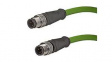 1201080246 Micro-Change (M12) Double-Ended Cordset 4 Poles Male (Straight) to Male (Straight) 22 AWG Shielded PUR Cable 15m