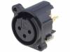 XNACF5/PCS CP300291, Гнездо; XLR; "мама"; PIN:3; прямой; с кнопкой; на панель, на провод, Cliff