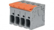 2606-3104/020-000 PCB Terminal Block, Lever, 7.5mm, 10mm\x1a, 4Poles