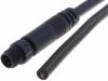 LTW8P-03AMMM-SL7A01, Разъем: М8; 1м; "папа"; PIN:3; прямой; с амортизатором, с проводами, Amphenol
