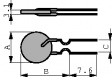 60R040XPR Предохранитель, радиальный 0.8 A 1.29 Ω