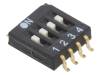 EHS104LT, Переключатель: DIP-SWITCH; Кол-во секций: 4; OFF-ON; 0,025A/24ВDC, ECE