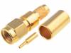 321-201-002 (SMA-50-R/2-H155/W1.02 AU) Вилка; SMA; reverse, "мама"; прямой; 50Ом; H155; обжим; на провод